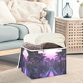 thumbnail image 3 of Yayeee Collapsible Cube Storage Bin with Lid Fabric Closet Decorative Basket with Handles, Pink Road, 3 of 7