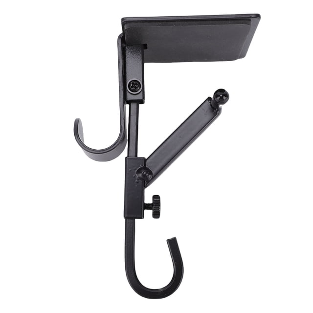 Rupoun Soporte Ajustable 2 en 1 de Metal para Repisas de Chimenea y Colgador de Guirnaldas Navideñas Negro (22 cm / 8.6 pulgadas)