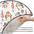thumbnail image 3 of Coolnut Xmas Penguin Snowman Christmas Tree Mats Waterproof Tree Skirt, Watercolor Lollipop Xmas Tree Stand Tray Mat Floor Protector Pad for Holiday Party Decoration, 28.3", 3 of 6