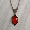 thumbnail image 6 of Vintage Goth Red/Black Quartz Crystal Cameo Pendant Chain Necklace Women Fashion Jewelry Vintage Charm Accessories, 6 of 8