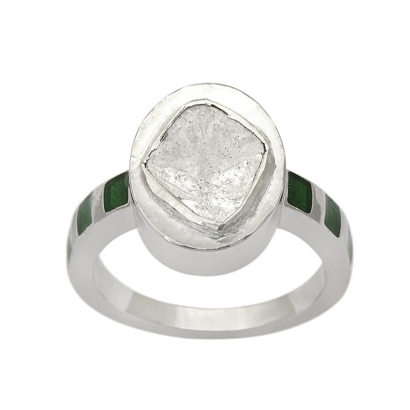 0.70 CTW Natural Diamond Polki Solitaire Ring 925 Sterling Silver Women Valentines Day Gifts Jewelry