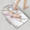 thumbnail image 3 of 1pc Pink and White Marble Texture Bathroom Rug Bathroom Decor and Accessories- Durable,Anti Slip,And Quick Drying,Suitable For Indoor/outdoor Use - Perfect For Bathrooms,Bedrooms,Kitchens, 3 of 9