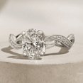 thumbnail image 3 of 2Ct Oval Cut Simulated Diamond Women's Engagement Rings 14k White Gold Plated, 3 of 3
