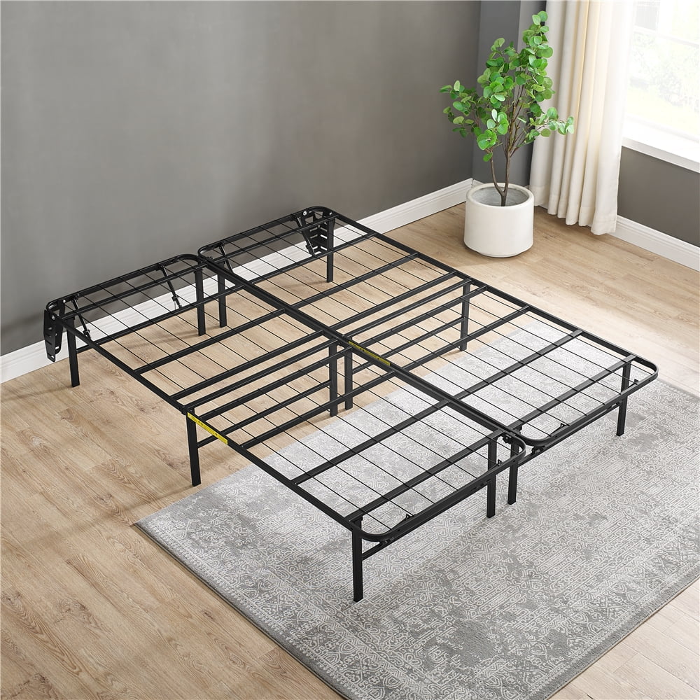 14 Inch Platform Metal Bed Frame, How To Fit A Headboard Bed