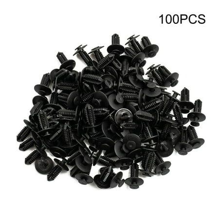 

For BMW 100x Black Plastic Push Rivet Trim Panel Fastener Clips 8mm Dia Hole Use