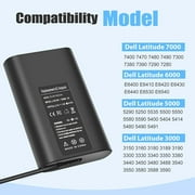 65W LA65NS2-01 Laptop Charger AC Adapter for Dell Latitude 5400 5500 5480 7400 7480 7490 7390 3440 E5400 E5420 E5450 E5470 E6420 E6430 E6540 E7470 E7480 LA65NM130