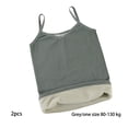 thumbnail image 4 of Qarigey 2 piezas de ropa interior de mujer, chaleco térmico cálido que mantiene la correa ajustable para el hombro, reemplazo reutilizable, lencería Camisetas sin mangas Gris Qarigey AP013337-02, 4 of 6