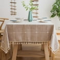 thumbnail image 1 of tablecloths Rectangular Rectangle Tablecloth Burlap Farmhouse Dining Table Cover Rustic Table Cloths Party Tablecloth Christmas Table Cloth (Rectangle/Oblong锛 x - Seats), 1 of 6