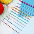 thumbnail image 6 of Tyeign 14 Pcs Aluminum Crochet Hooks Set 2-10 Mm, Colorful Ergonomic Handle Knitting Needles 5.9 in for Arthritic Hands, Diy Yarn Craft Kit Gift for Women Beginners & teen, 14*Crochet Hooks, 6 of 8