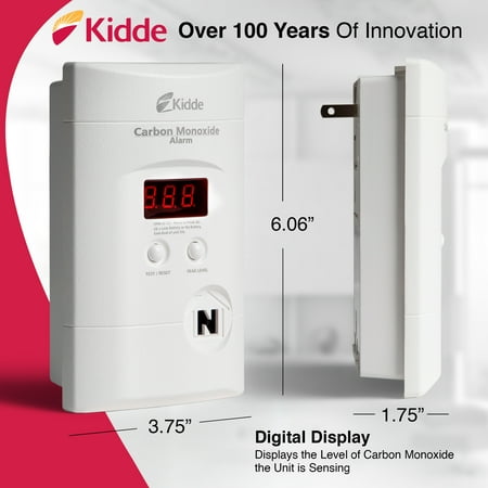 Kidde 900-0076-01 AC Powered, Plug-In Carbon Monoxide Alarm