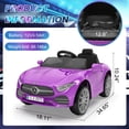 thumbnail image 2 of 12V Kids Ride on Car with 2.4G Remote Control, Battery Powered Electric Vehicle with Double Doors, Safety Belt & LED Light(Purple), 2 of 7