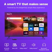 Roku Smart TV – 65-Inch Plus Series, 4K QLED Mini-LED TV – Roku TV with Enhanced Voice Remote