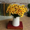 thumbnail image 5 of Visland Artificial Sunflower Bouquet, Silk Sunflower Heads Fake Yellow Artificial Flowers for Table Decoration, Home Decor, Bride Holding Flowers(15 Heads Each Bouquet ), 5 of 6