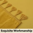 thumbnail image 5 of Haperlare Extra Long 108" Velvet Curtains for Living Room Boho Tassels Soft Luxury Home Decor Room Darkening Curtain Panels for Bedroom, Yellow, 2 Panels, 5 of 10