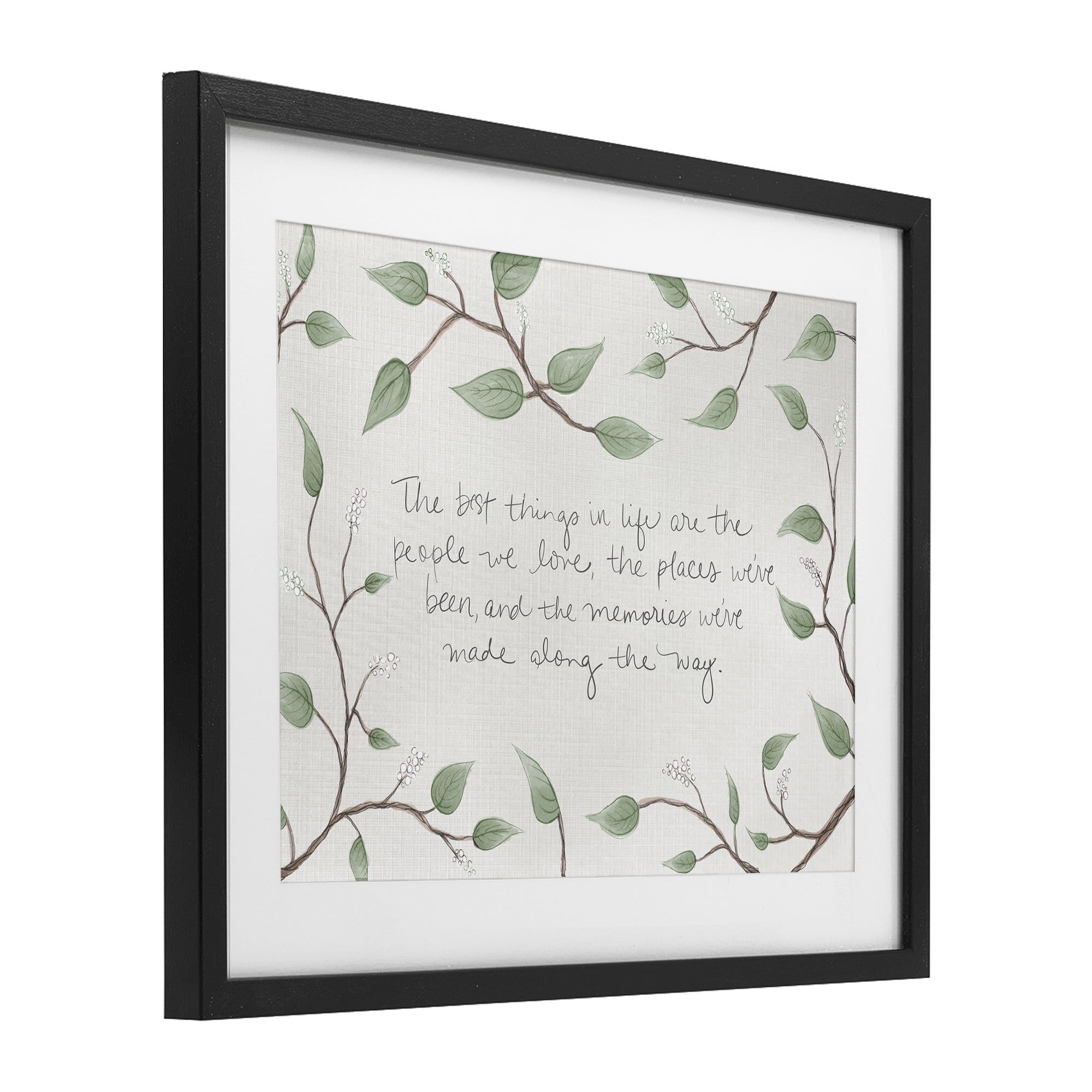 Stupell Industries The Best Things In Life Black Framed Print Under Glass, design by SD Graphics Studio