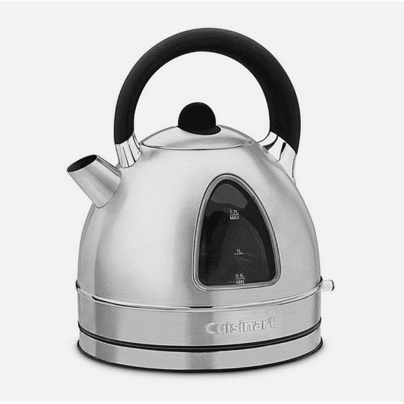 Restored Cuisinart DK-17FR Cordless Electric Kettle. Black/Stainless (Refurbished)