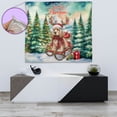 thumbnail image 4 of Merry Christmas Santa Reindeer Antlers Cocker Spaniel Sleigh Xmas Winter Holiday Tapestry Cockers Dog Lover Gifts Wall Hanging Backdrop Home Decor - 00023, 4 of 5