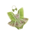 thumbnail image 2 of Newborn Girl Outfit, 3 6 12 18 24M Fly Sleeve Embroidery Flower Tulle Patchwork Romper Dress with Bow Hairband Summer Clothes, 2 of 10