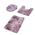 thumbnail image 2 of Toilet Lid Cover, 3Pcs Contour Rug , Polyester Fiber+PVC Quick Dry For Bathroom Rose Purple, 2 of 8