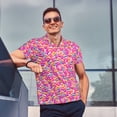 thumbnail image 4 of Fotbe Colorful Donuts 1 Camiseta Polo de Golf para Hombre con Estampado – Camisa Deportiva Transpirable con Cuello Abotonado-Small, 4 of 6