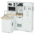 thumbnail image 1 of Gymax Kid's Corner Kitchen Playset Wooden Chef Play w/ Stove Utensils & Refrigerator, 1 of 9