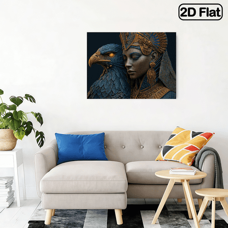 500pcs Egyptian Queen Nefertiti Eagle Goddess Mut Puzzle - Large for Adults Families, Challenging Brain Teaser with Ancient Egypt Art, 20.4*14.9 in.