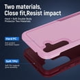 thumbnail image 4 of Samsung Galaxy S23 FE Case, Pink, TPU+PC, Heavy-Duty, Rugged, Shockproof Protective Phone Case with Screen Protector,  Grade Drop Tested, Wireless Charging Compatible, 4 of 12