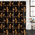 thumbnail image 2 of Halloween Bathroom Shower Curtains with 12 Hooks Polyester Waterproof Shower Curtain for Stalls and Bathtubs Black Orange Cartoon Scary Ghosts Cat Decorative Bathroom Privacy Curtain 36x78 Inches, 2 of 9