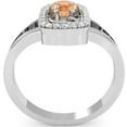 thumbnail image 3 of Split Band Citrine Diamond Cocktail Ring In 14k White Gold, 3 of 6