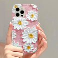 thumbnail image 3 of Funda de teléfono con flores para iPhone 13, fundas para iPhone 15, 16 Pro Max, 11, 14, 13, 12 XR, X, XS, 7, 8 Plus, SE 2022, 2020, carcasa de silicona suave, 3 of 5