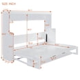 thumbnail image 6 of Mintazer Full Wall Murphy Bed with Desk & Hydraulic Lift, Multifunctional Foldable Bed for Small Spaces Apartments, White, 6 of 12