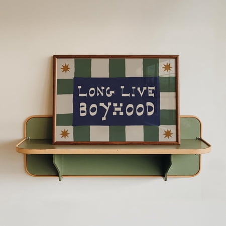 Long Live Boyhood Wall Art Print With Nursery Boys Room Decor