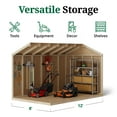 thumbnail image 6 of Little Cottage Co. 8x12 Value Gable Shed with Floor, Outdoor Wood Storage Do-It-Yourself Precut Kit, 6 of 14