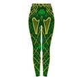 thumbnail image 3 of Oplxuo St Patricks Day Leggings for Women Casual Shamrock Leggings Irish Green Pant Soft Tummy Control Workout Yoga Pants, 3 of 7