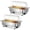 1/3 Pan 2 Pack Silver, variant on 2 Pack 9QT Electric Chafing Dish Buffet Warmers, Stainless Steel Chafers with 3 One-Third-Size Pans Each, 400W Heating and Clear Roll-Top PC Lids