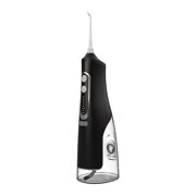 Water Electric Flosser Picks for Teeth Cleaning, 4 Modes Water Flossers Cordless for Teeth, 310ml Dental Oral Irrigator for Home and Travel Waterproof Design Black