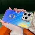 thumbnail image 6 of SaniMore Case for iPhone 13 Pro Max with Metal Rotating Kickstand, Electroplating Laser Frosted Stylish for Girls Women Slim Lightweight Shockproof Anti-fall Shell for iPhone 13 Pro Max, A-Leavies, 6 of 9