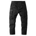thumbnail image 3 of UVEASISHA Mens Camping Pants Lightweight Cargo Pants for Men Outdoor Zip Off Hiking Pants Casual Military Tactical Pants Tapered Work Pants with Multiple Pockets Black M, 3 of 5