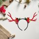 thumbnail image 3 of Diadema navideña, adorno para la cabeza de Navidad, tocado para cosplay, tocado navideño para mujeres, niñas, fiesta de máscaras, cumpleaños, playa Rojo, 3 of 5