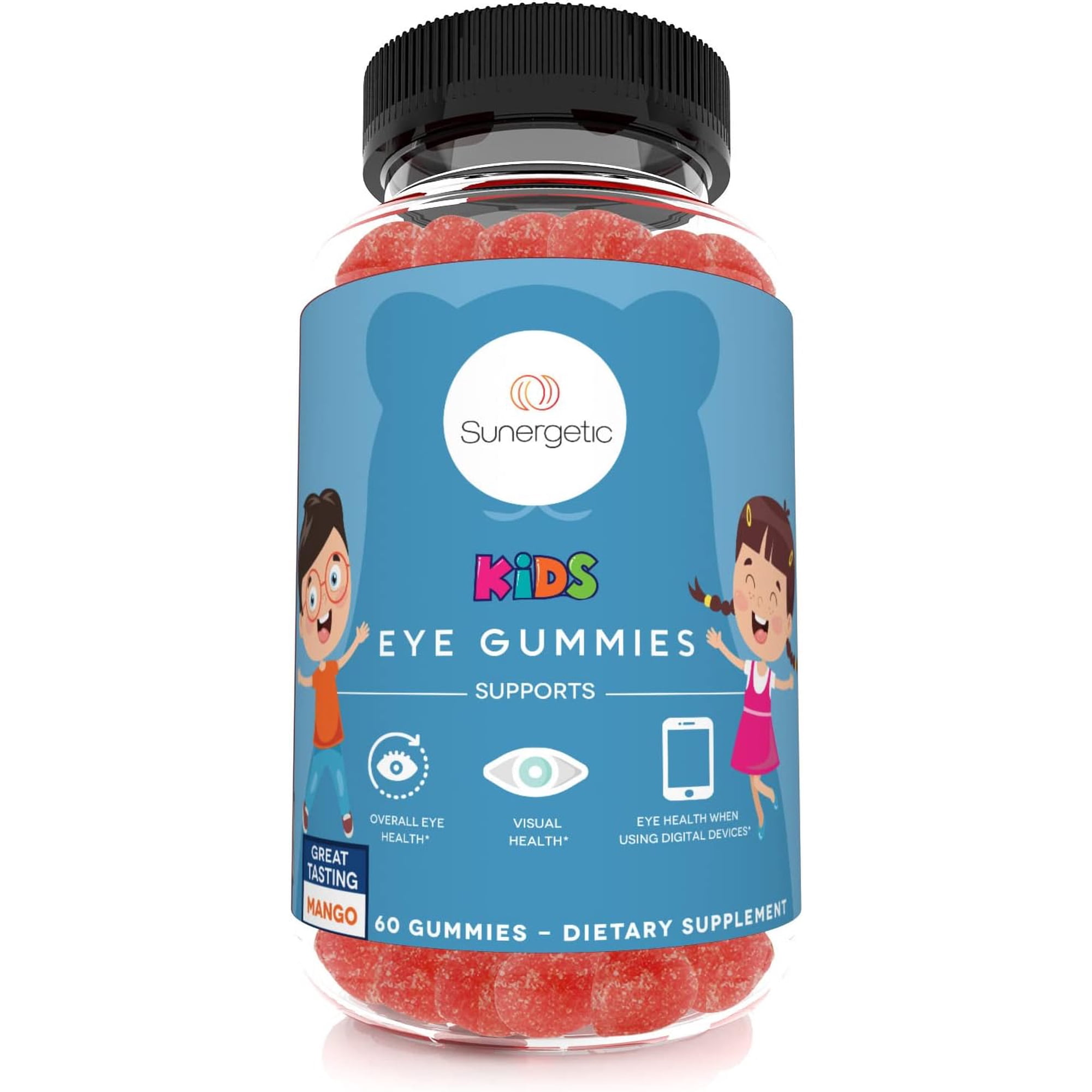 Kids Eye Care Gummies, Eye Vitamins with Lutein and Zeaxanthin, 60 Count