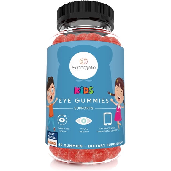 Kids Eye Care Gummies, Eye Vitamins with Lutein and Zeaxanthin, 60 Count