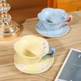 thumbnail image 6 of Floral Ceramic Tea Cups and Saucers, 6 of 7