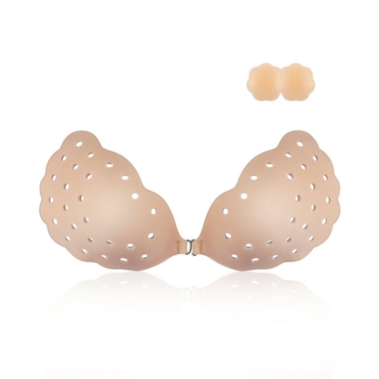 Push Up Sticky Bra Silicone Adhesive Bra Invisible Strapless Reusable Bras  for Women Detachable Strap Nipple Covers - AliExpress