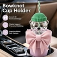 thumbnail image 7 of ZOUBAOQ Heart-Shaped Bear Car Cup Holder Adapter with Bow, Universal Drink Holder Insert for Vehicle Consoles, 7 of 7