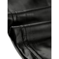 thumbnail image 4 of INSPIRE CHIC Women's Mock Neck Party Short Sleeve Metallic Crop Tops Black S, 4 of 5