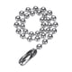 thumbnail image 1 of Cadena de Bolas de Acero Inoxidable Uxcell 2.4mm 4.7" Longitud Collar de Cuentas 316L Cadenas de Tirón con Conectores para Hombres Mujeres, 1 of 7