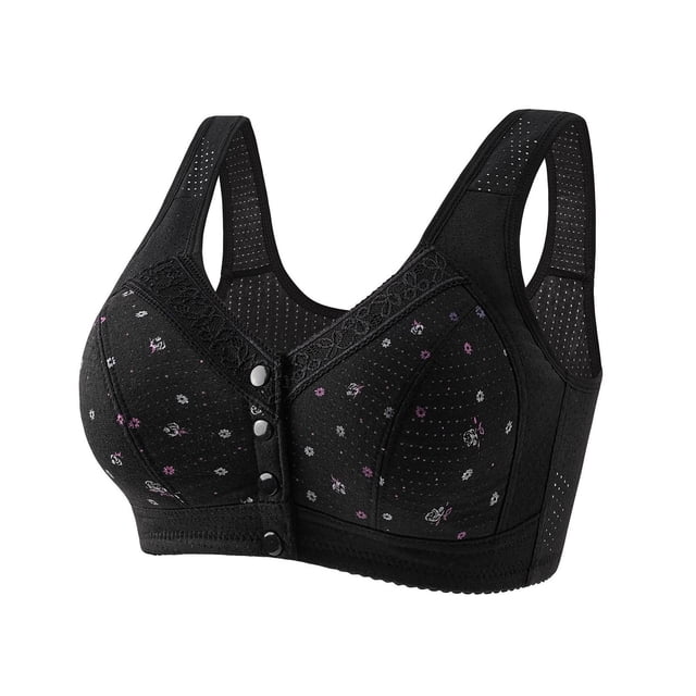 Brasier Mujer Sujetador Push up Ajustable con Cierre Frontal para Un Soporte Cómodo y con Aros En La Espalda Tipo Camiseta. Extra Grande