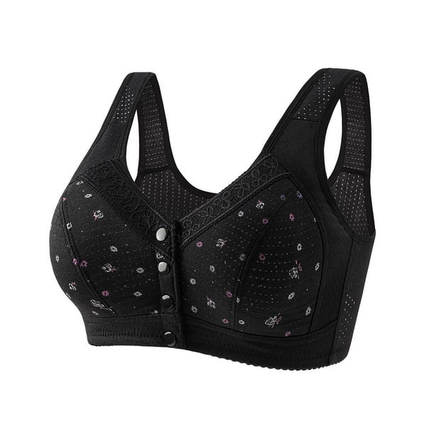 Brasier Tela de Mantequilla Sujetador Push up Ajustable con Cierre Frontal para Un Soporte Cómodo y con Aros En La Espalda Tipo Camiseta. Mediana
