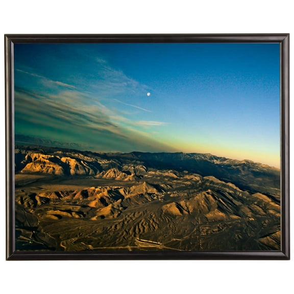 22 x 28 Poster Frame for Wall Mount with Front-Loading Design, Hinged Edging, 25mm Profile - Black, Aluminum (QCDSCN28BK)