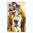 thumbnail image 1 of Metal Light Switch Plate Cover Cute Bloodhound Top Hat Outfit Beige DOG016, 1 of 13